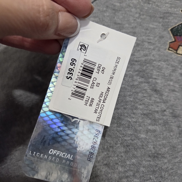 NHL Arizona Coyotes Women Heather Gray Hoodie Pullover Sweatshirt Size Medium - Picture 10 of 11